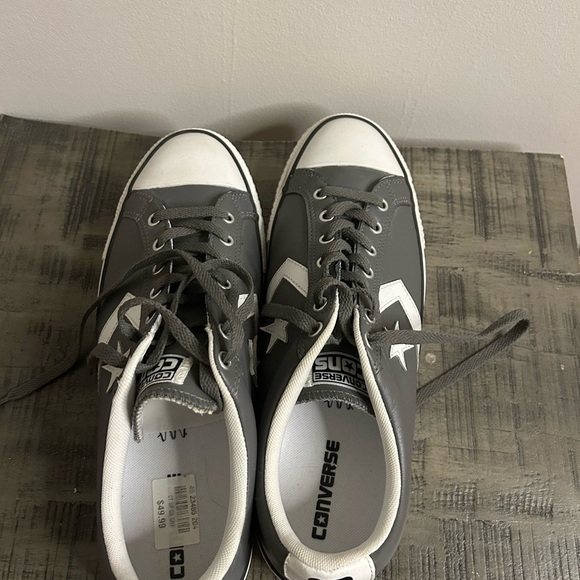 Converse Men's Charcoal and White Sneakers - Picture 2 of 7